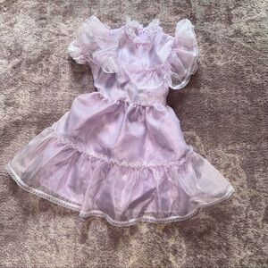 Merry Girl Vintage Girls 5 Purple Lavender Lilac Lace Ruffled Party Dress